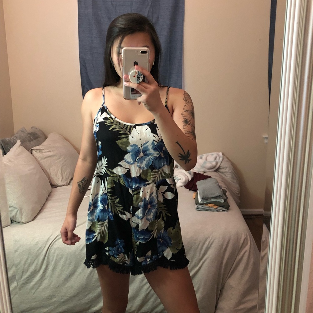 Volcom floral romper